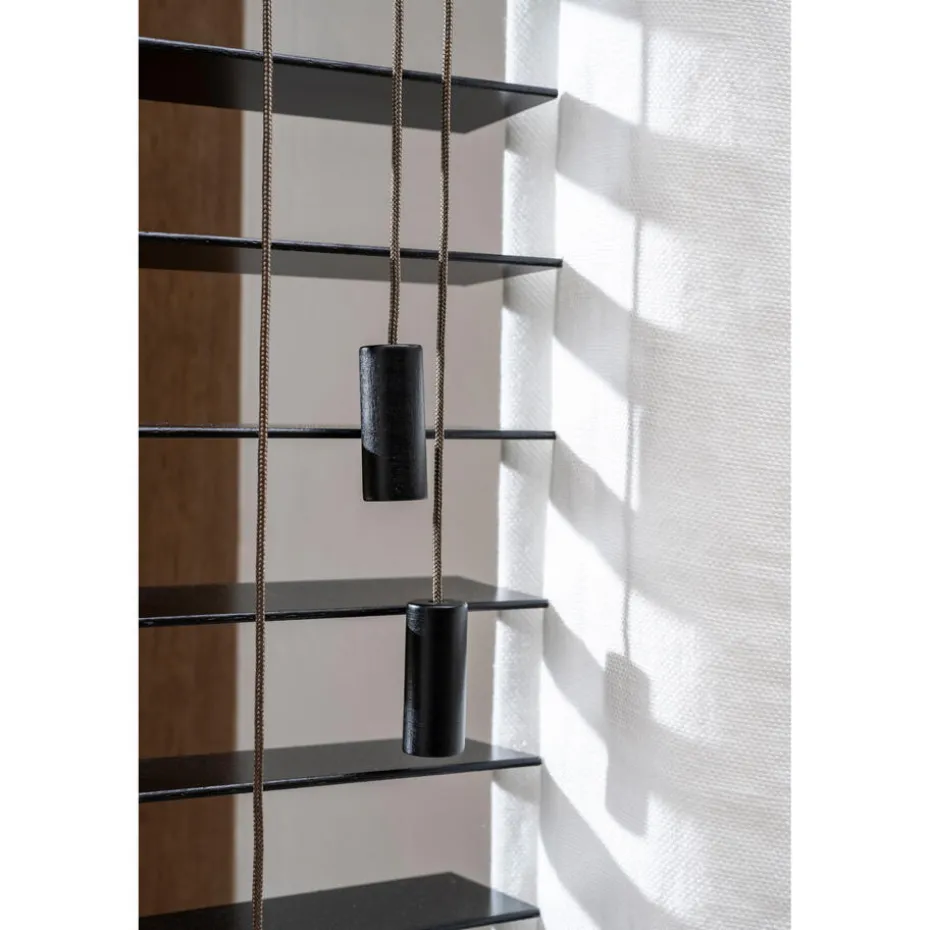 Fenstr Houten Jaloezie Hein Zwart 50mm