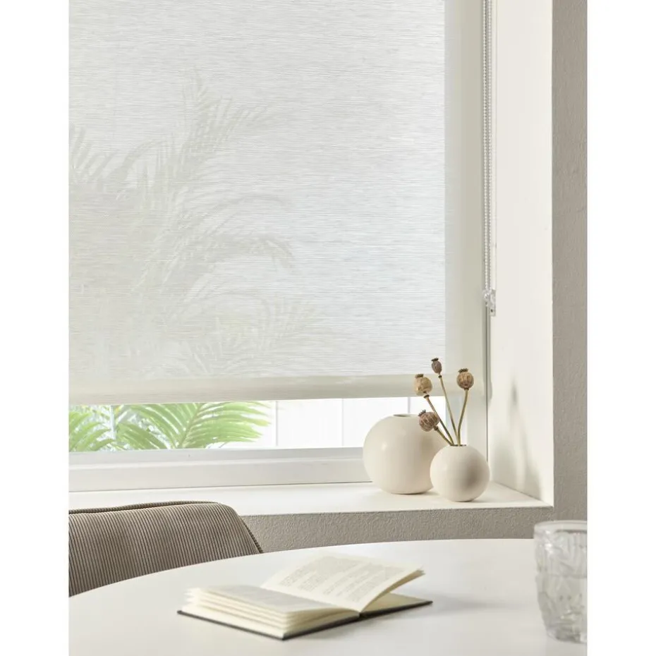 Fenstr Rolgordijn Fleur Wit Transparant