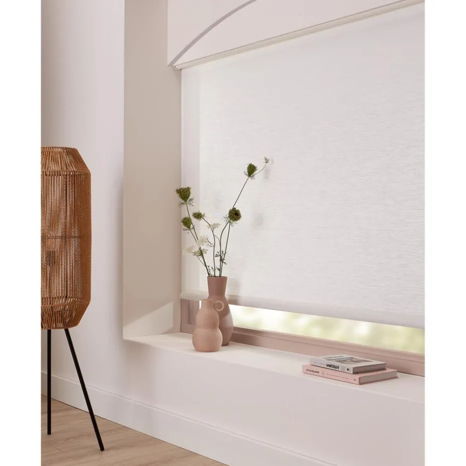 Fenstr Rolgordijn Fleur Wit Transparant