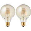 Led Lamp 95mm Goud 2,5W E27 2 Stuks