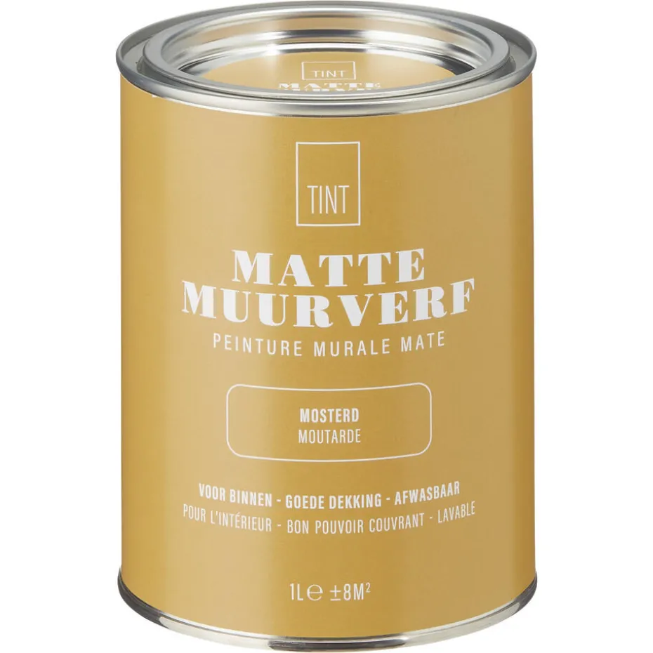 Muurverf Mat Mosterd 1 L