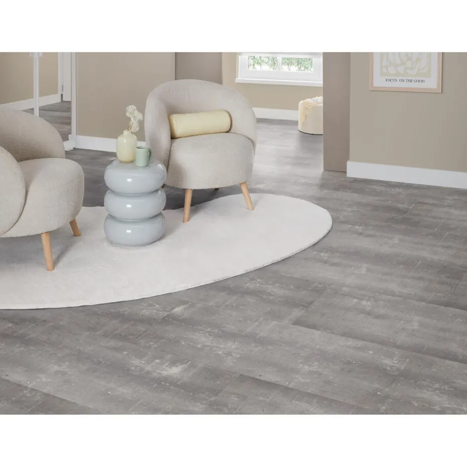 Plak PVC Riverton Grijs Tegel XL Plank