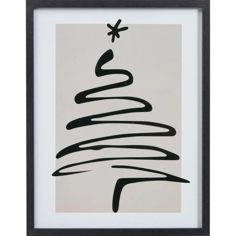 Poster Kerst Wit/Zwart