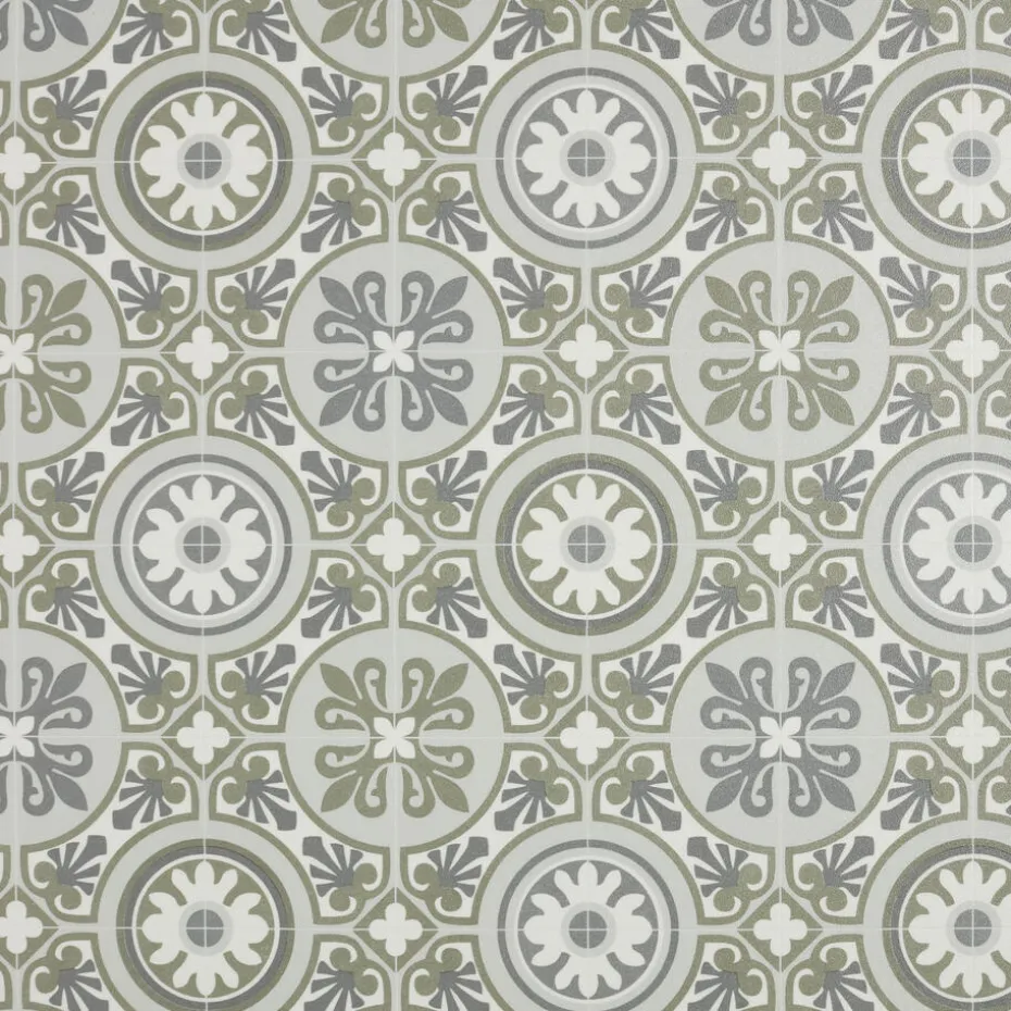 Vinyl Macon Groen Tegellook