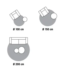 Vloerkleed Cailou Wit ø 180 Cm
