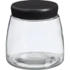 Voorraadpot Glas Zwart - 12,5 Cm 13 Cm